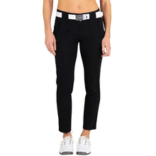 Load image into Gallery viewer, JoFit Belted Cropped Ankle Womens Golf Pants - Blk Black/16
 - 1
