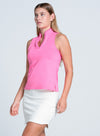 Pleated Placket Sleeveless