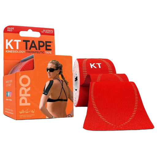 KT Tape PRO 10inch PreCut Strips - Rage Red