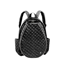 Load image into Gallery viewer, Glove It Black Quilted Tennis Racquet Backpack
 - 4
