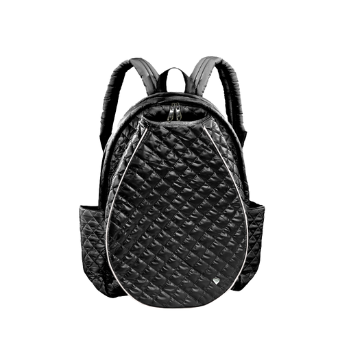Glove It Black Quilted Tennis Racquet Backpack