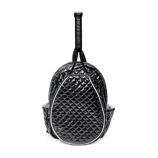Glove It Black Quilted Tennis Racquet Backpack