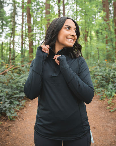 BloqUV Women's Mock Zip Top Relaxed