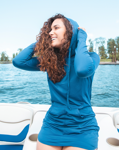 BloqUV Women's Hoodie Dress Relaxed