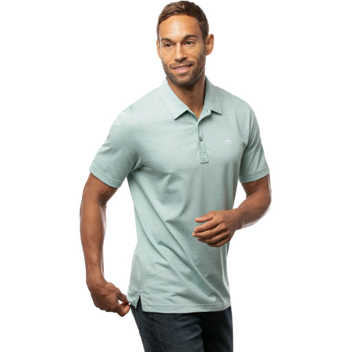 TravisMathew The Zinna Mens Golf Polo - Hthr Beryl Grn/XXXL