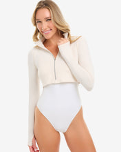 Load image into Gallery viewer, BloqUV Women's Full Zip Crop Top Sun Shirt
 - 45