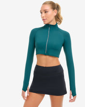Load image into Gallery viewer, BloqUV Women's Full Zip Crop Top Sun Shirt
 - 50