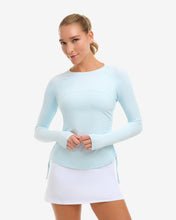 Load image into Gallery viewer, BloqUV Women's Drawstring Crew Shirt
 - 77