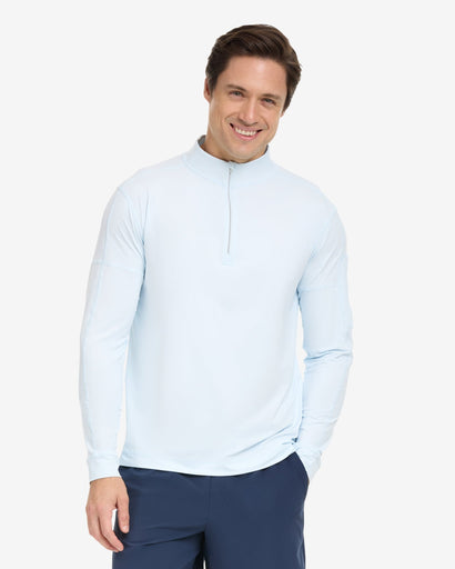 BloqUV Men's Mock Zip Top