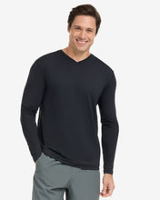 Load image into Gallery viewer, BloqUV Men's Performance V-Neck Long Sleeve Shirt
 - 17