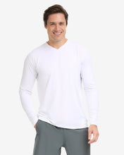 Load image into Gallery viewer, BloqUV Men's Performance V-Neck Long Sleeve Shirt
 - 5