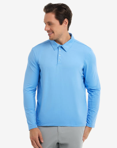 BloqUV Men's Long Sleeve Collared Shirt