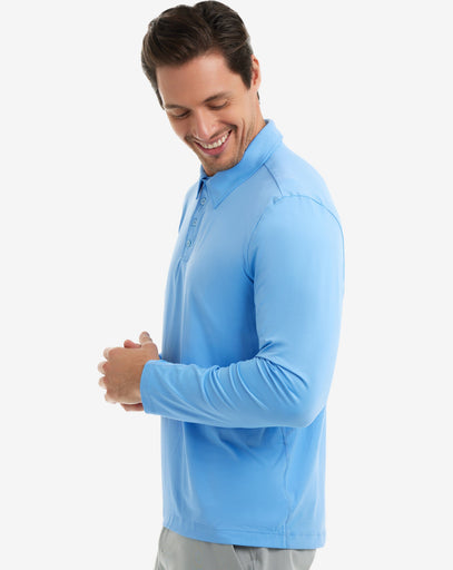 BloqUV Men's Long Sleeve Collared Shirt