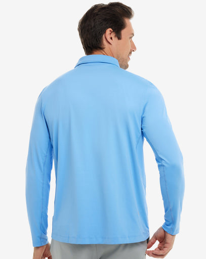 BloqUV Men's Long Sleeve Collared Shirt