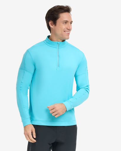 BloqUV Men's Mock Zip Top