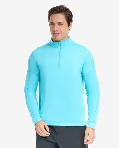 BloqUV Men's Mock Zip Top