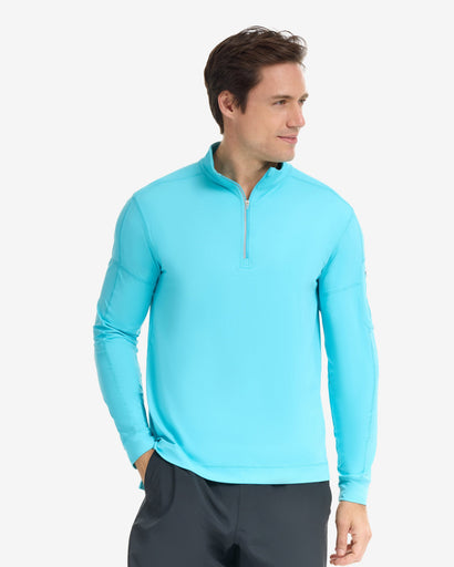 BloqUV Men's Mock Zip Top