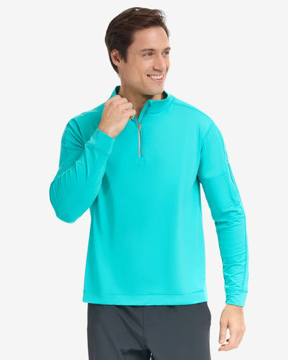 BloqUV Men's Mock Zip Top