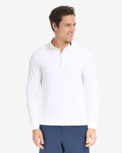 BloqUV Men's Mock Zip Top