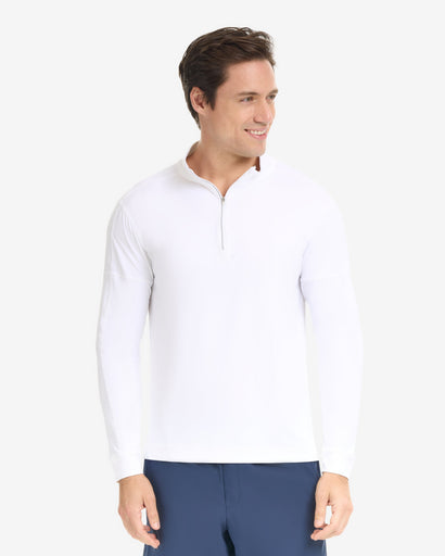 BloqUV Men's Mock Zip Top