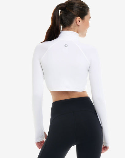 BloqUV Women's Full Zip Crop Top Sun Shirt