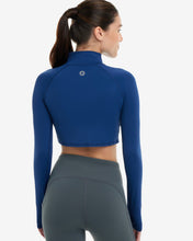 Load image into Gallery viewer, BloqUV Women's Full Zip Crop Top Sun Shirt
 - 13