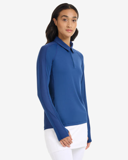 BloqUV Women's Quarter Zip Polo Shirt
