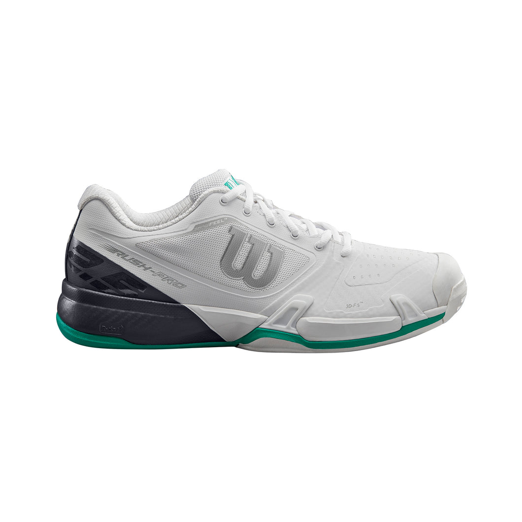 Wilson Rush Pro 2.5 White Mens Tennis Shoes - White/Gry/Grn/12.0