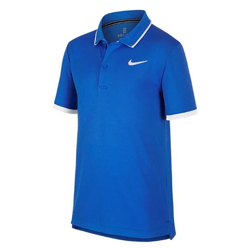 Nike Court Boys Tennis Polo - 403 SIGNAL BLUE/XL