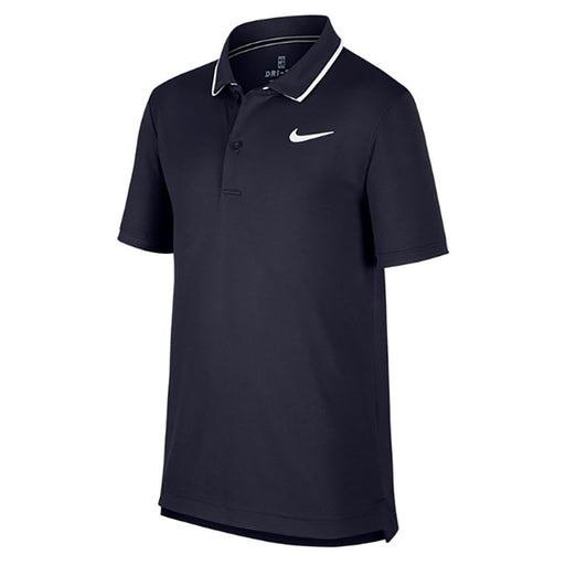 Nike Court Boys Tennis Polo - 451 OBSIDIAN/XL