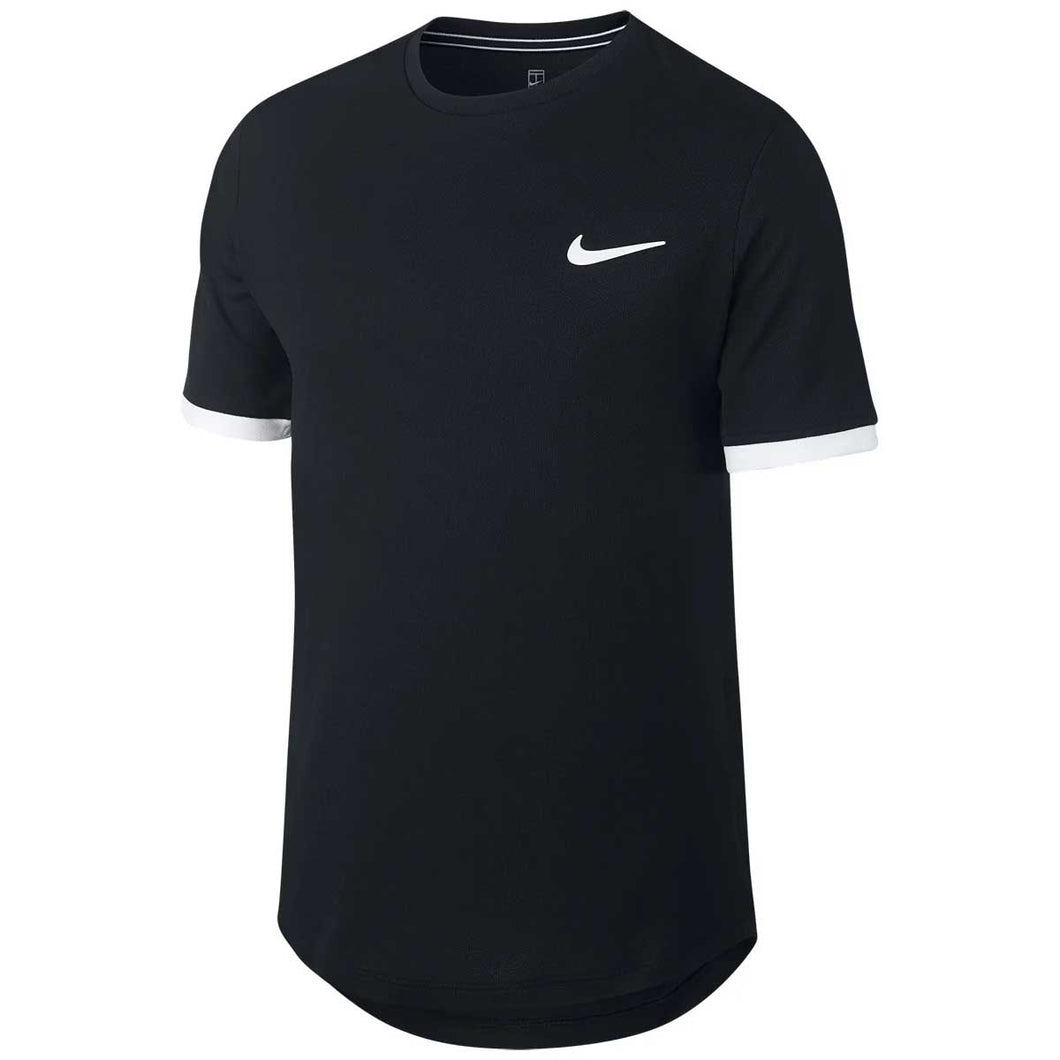Nike Court Dry Boys Tennis Crew Neck - 010 BLACK/XL