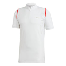 Load image into Gallery viewer, Adidas SMC Zipper White Mens SS Crew Tennis Shirt
 - 4