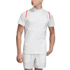 Adidas Stella McCartney Zipper White Mens Short Sleeve Crew Tennis Shirt