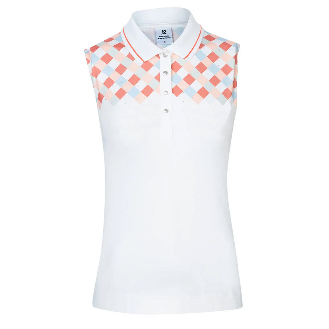 Daily Sports Nilda White Womens Golf Polo