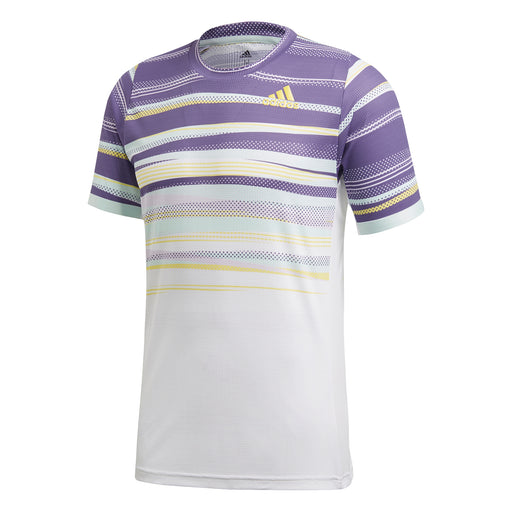 Adidas FL HEAT.RDY WHT Mens SS Crew Tennis Shirt