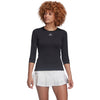 Adidas HEAT.RDY Three-Quarter Sleeve Black Womens Tennis Shirt