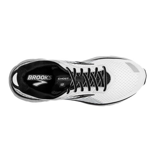Brooks Ghost 12 White-Black Mens Running Shoes