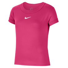 Load image into Gallery viewer, Nike Court Dri-FIT Girls Short Sleeve Tennis Shirt
 - 4
