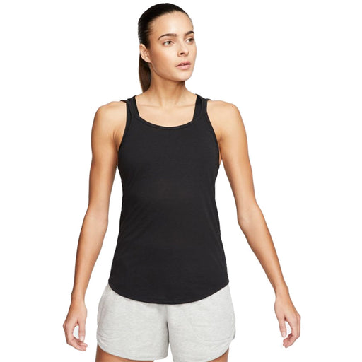 Nike Yoga Strappy Black Womens Tank Top