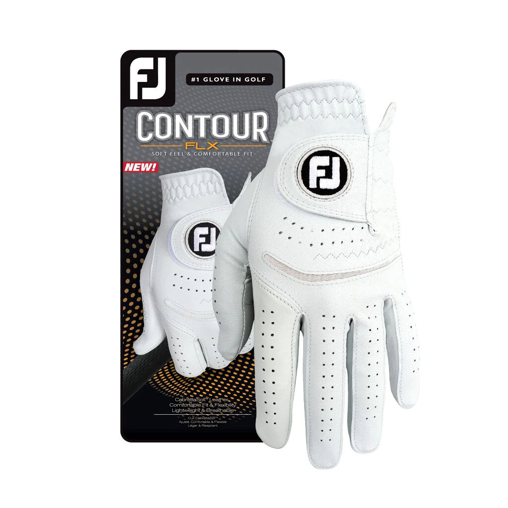 FootJoy Contour Flx Pearl R Hand Mens Golf Glove - Pearl/XL