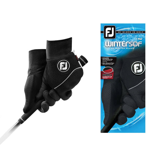 FootJoy WinterSof Black Mens 2 Pack Golf Glove - Black/XXL