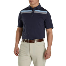 Load image into Gallery viewer, FootJoy Ath Ft Lisle ChetBnd  Collar Nvy Mens Polo
 - 1