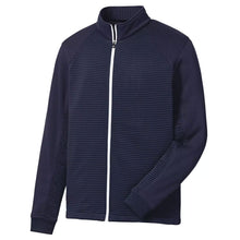 Load image into Gallery viewer, FootJoy Ribbed Sweater Fleece Mens Golf Jacket - Navy/White/XXL
 - 4