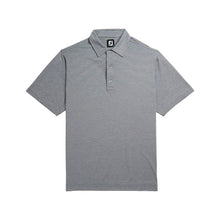 Load image into Gallery viewer, FJ Heather Pinstripe Lisle Self Collar Grey M Polo
 - 4