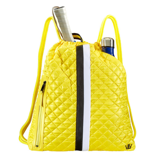 Oliver Thomas In a Cinch Tennis Backpack - Citron Stripe/One Size