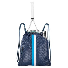 Load image into Gallery viewer, Oliver Thomas In a Cinch Tennis Backpack - Navy/Wt Stripe/One Size
 - 7