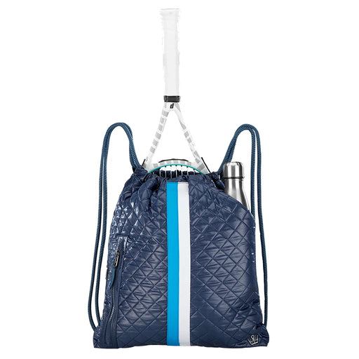 Oliver Thomas In a Cinch Tennis Backpack - Navy/Wt Stripe/One Size