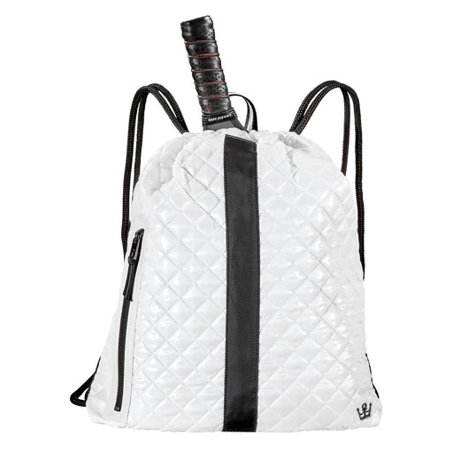 Oliver Thomas In a Cinch Tennis Backpack - White Stripe/One Size