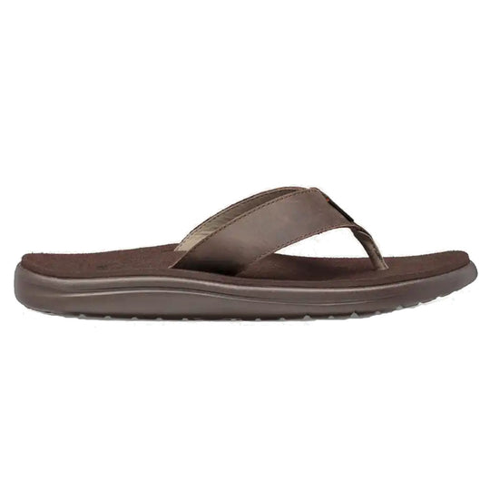 Teva Yoya Leather Brown Mens Flip Flops