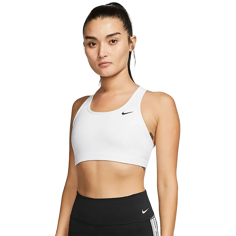 Nike Swoosh Non Padded Womens Sports Bra - WHITE 100/M